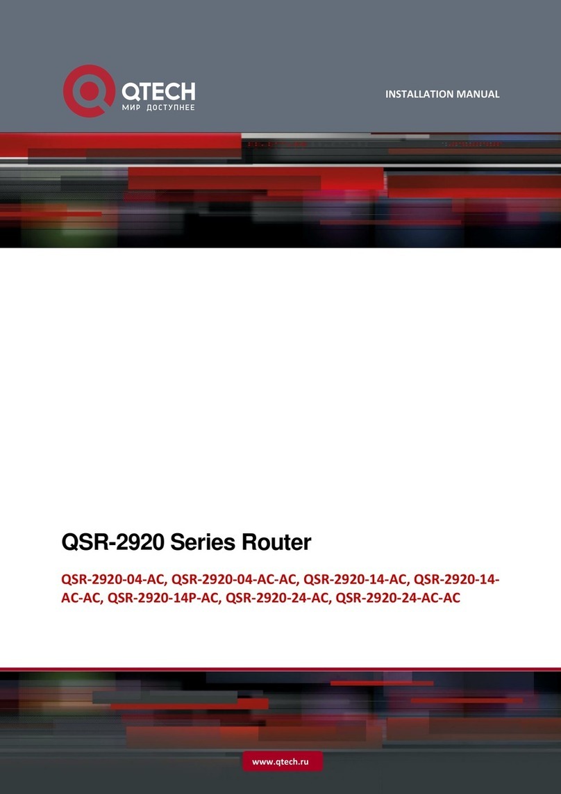 q-Tech QSR-2920 Series User manual