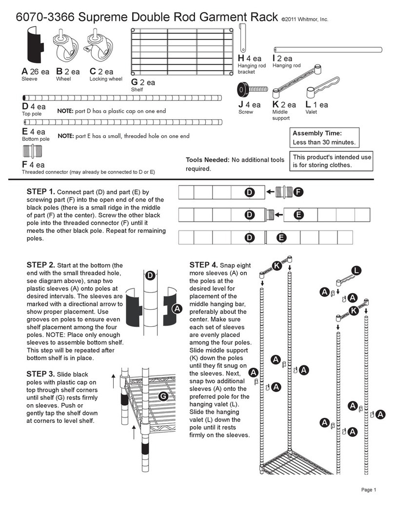 Whitmor 6070-3366 manual