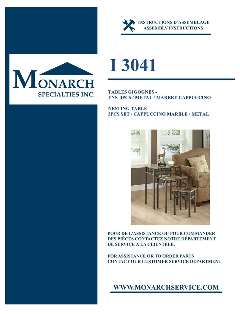 Monarch Specialties I 3041 User manual
