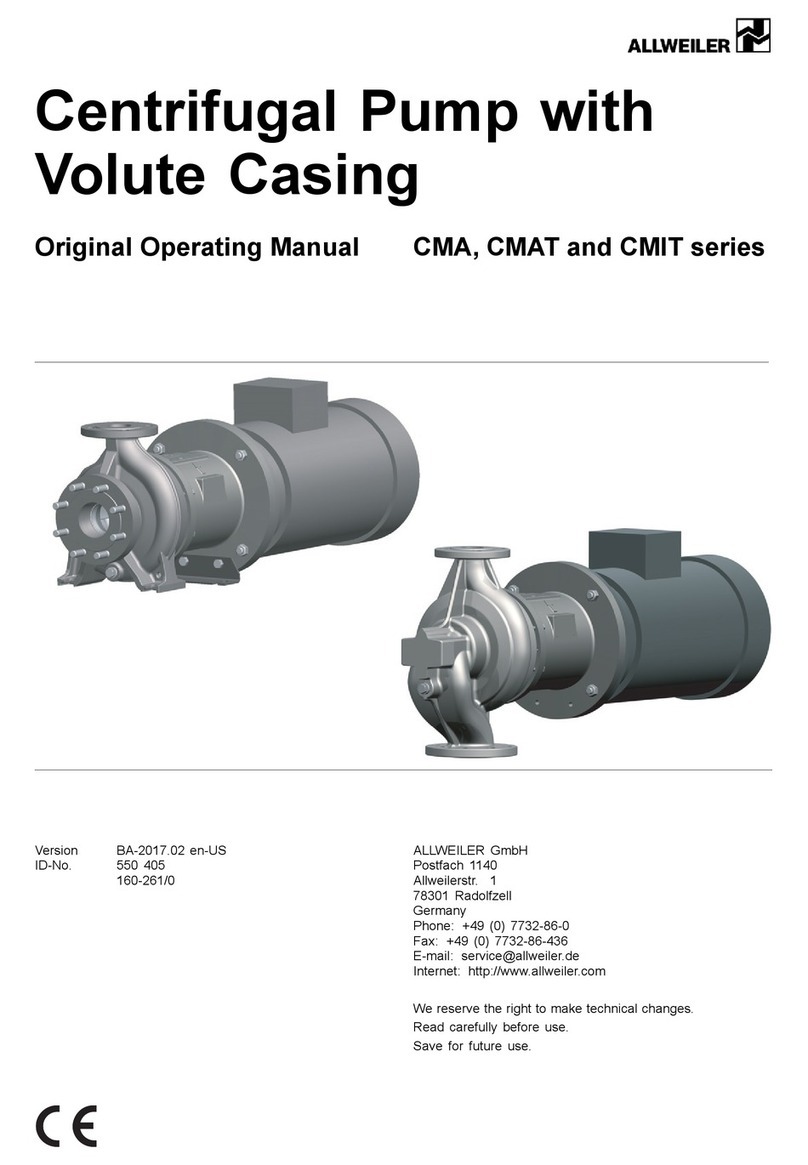 Allweiler CMA Series Installation instructions
