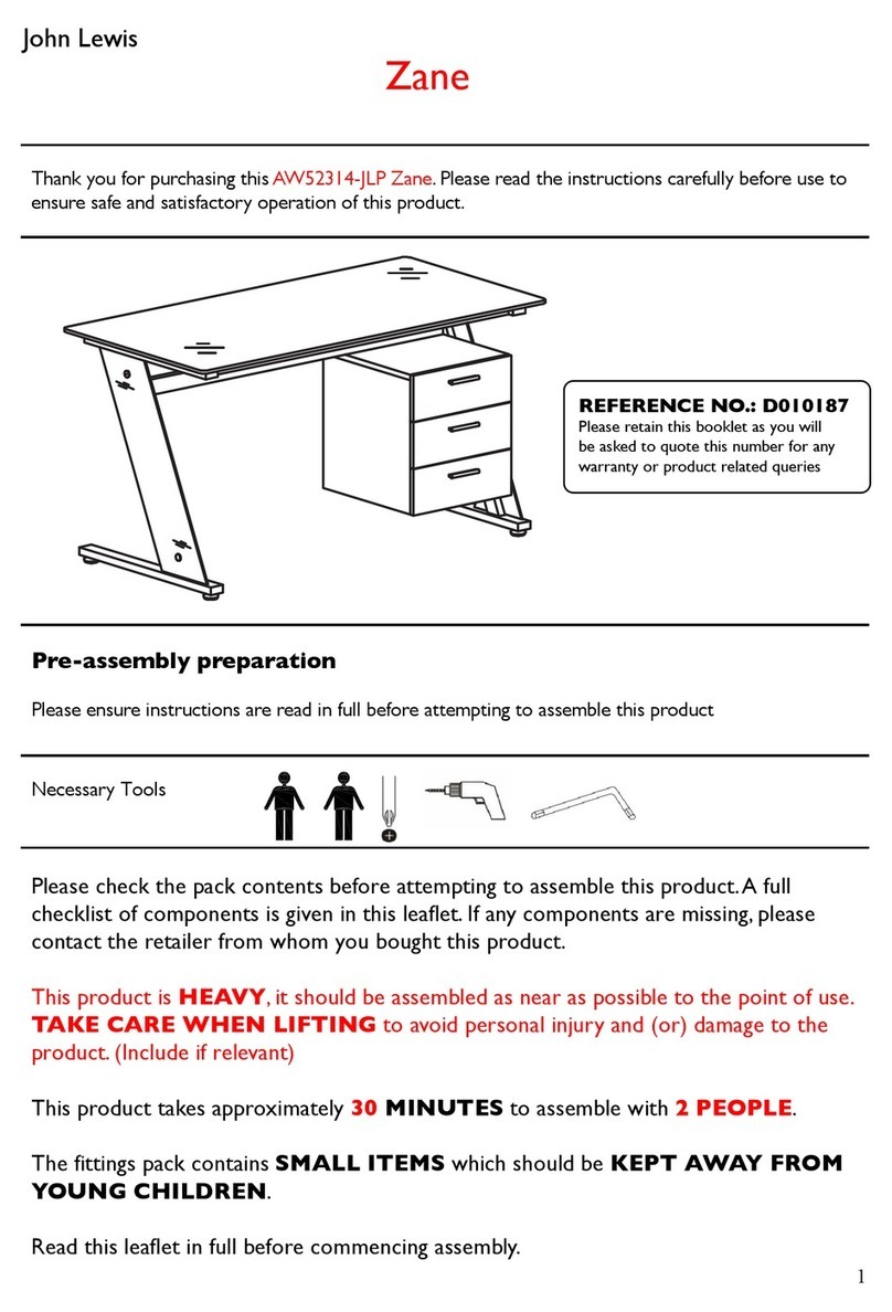 John Lewis Zane AW52314-JLP Assembly manual