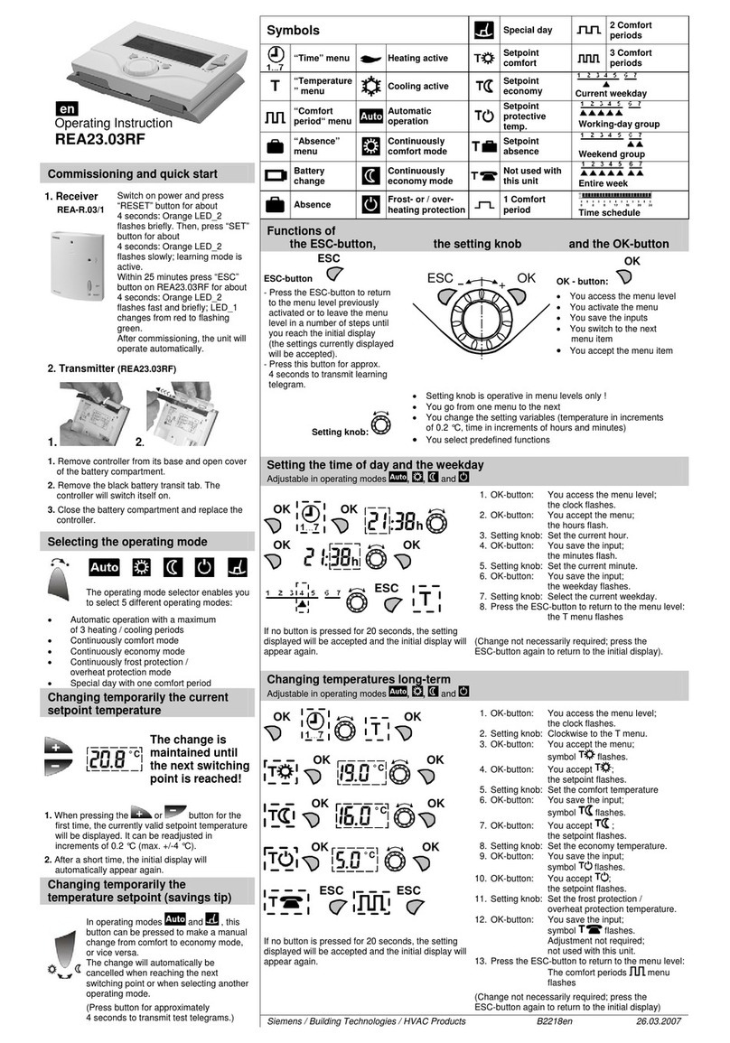 Siemens REA23.03RF Operating	 instruction