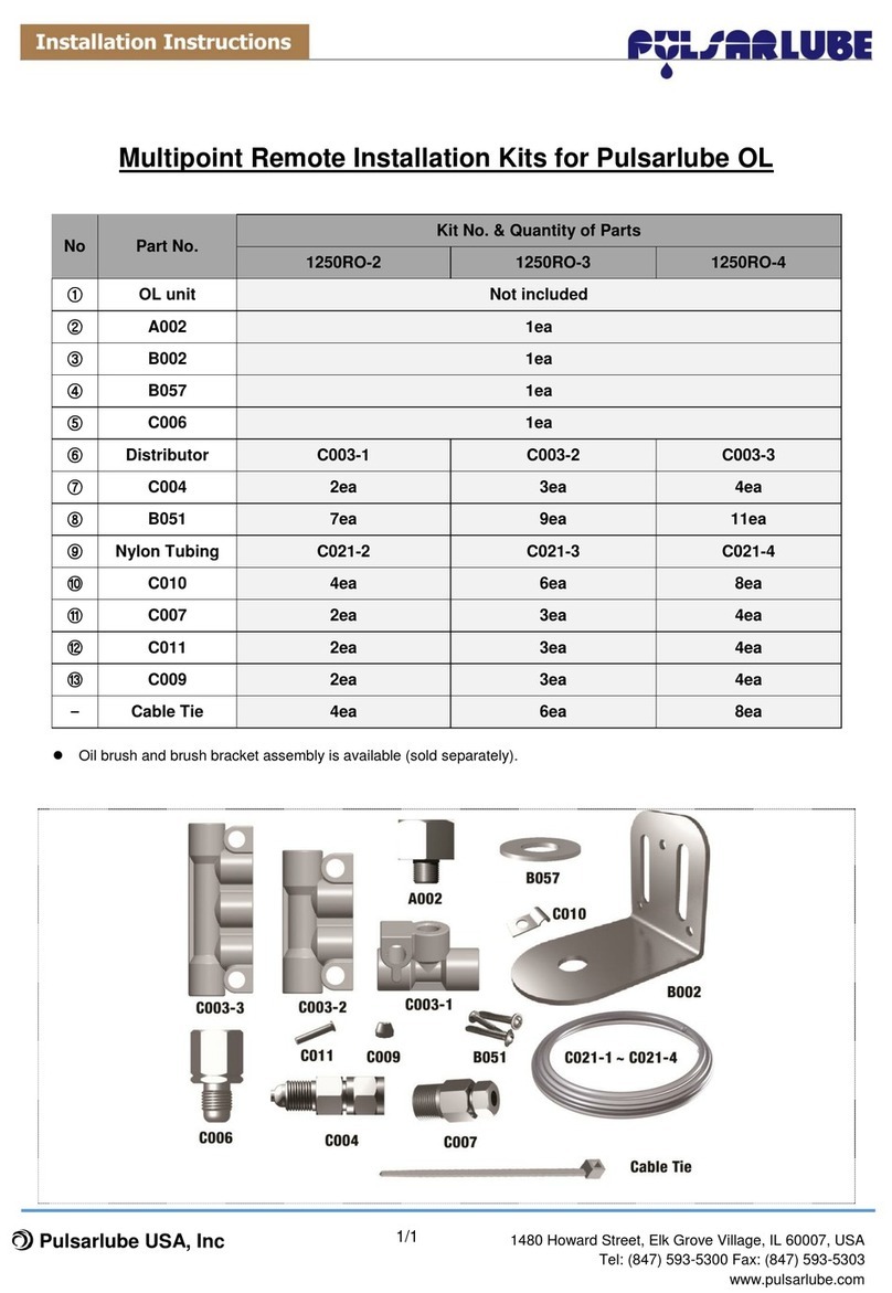 Pulsarlube 1250RO-2 User manual
