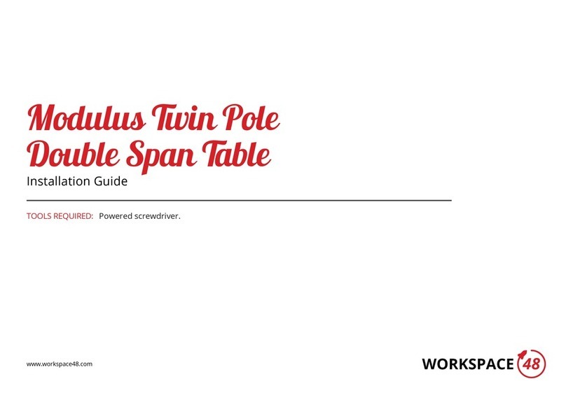 Workspace48 Modulus Twin Pole Double Span Table User manual
