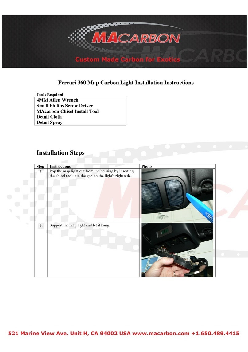 MAcarbon Ferrari 360 Map Carbon Light installation instructions