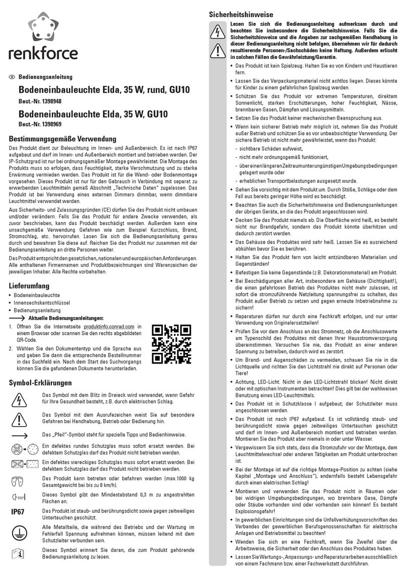 Renkforce Elda GU10 operating instructions