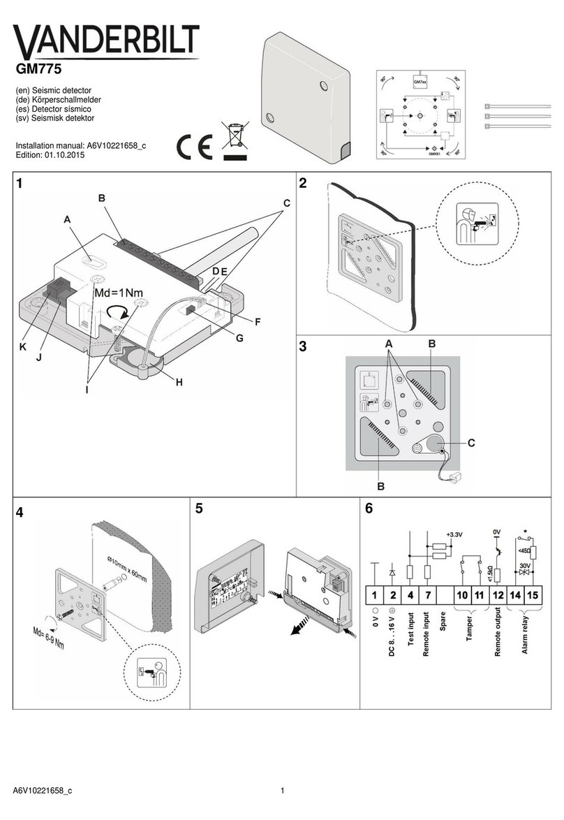 Vanderbilt GM775 User manual
