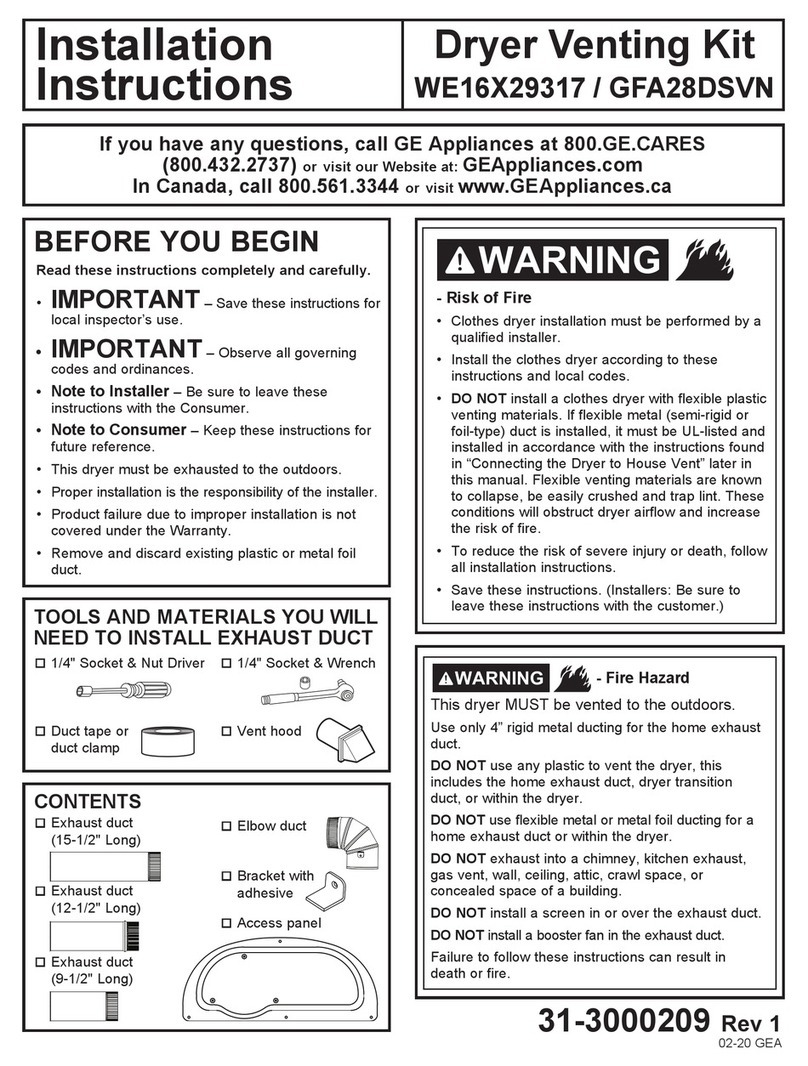 GE WE16X29317 User manual
