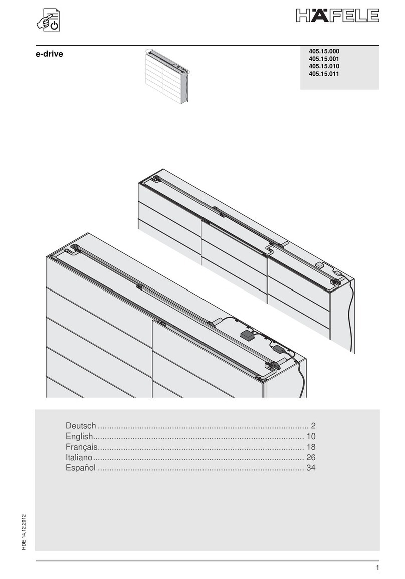 Hafele E-drive Series manual