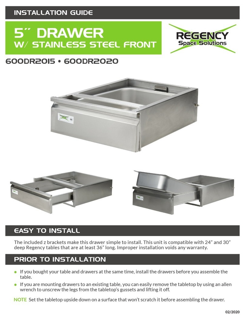 Regency 600DR2015 installation guide Regency 600DR2015 installation guide