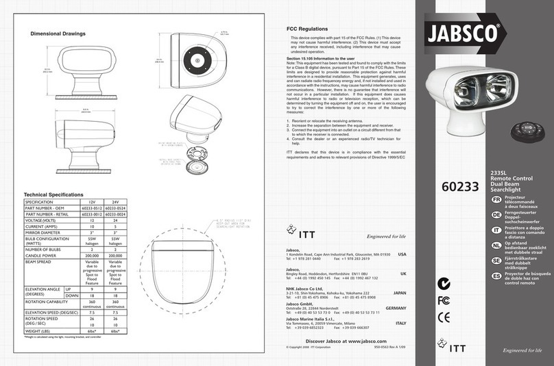 JABSCO 233SL manual