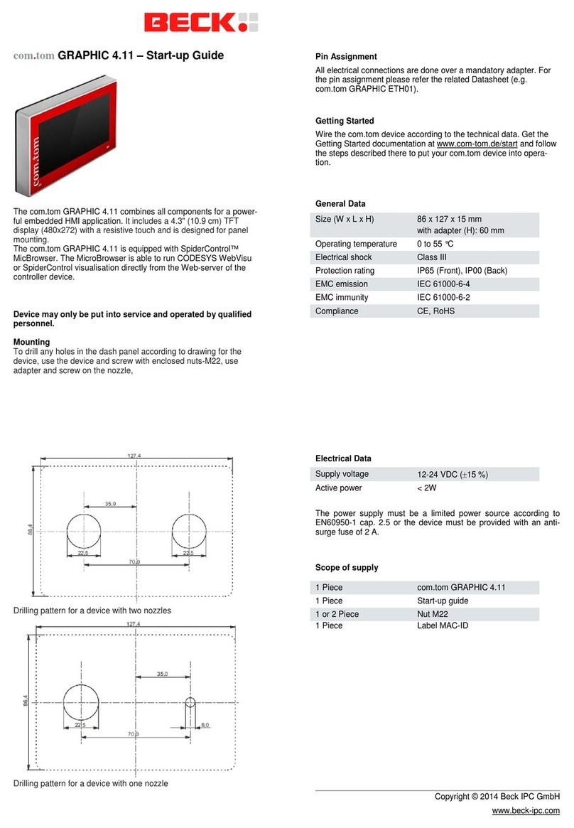 Beck com.tom GRAPHIC 4.11 User guide