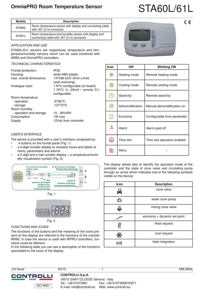 Controlli OmniaPRO STA60L quick start guide