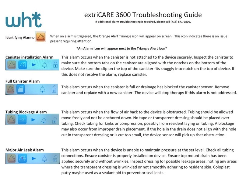WHT extriCARE 3600 troubleshooting guide