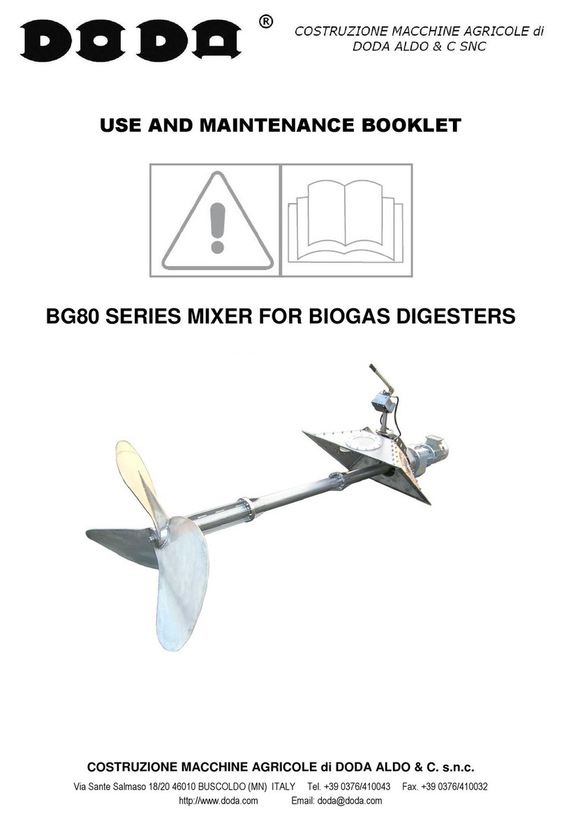 DODA BG80 Series Use and maintenance booklet