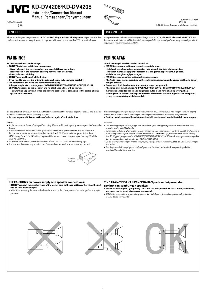JVC KD-DV4206 Installation & connection manual