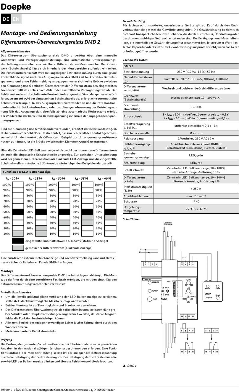 Doepke DMD 2 Installation and operating manual