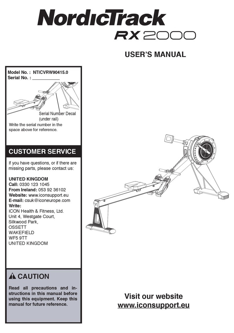 NordicTrack RX2000 user manual