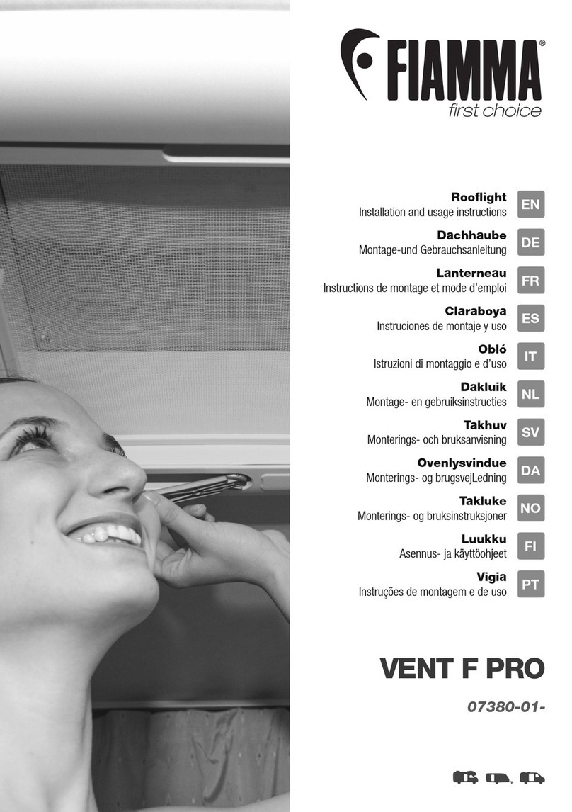 Fiamma VENT F PRO 07380-01 Installation and usage instructions