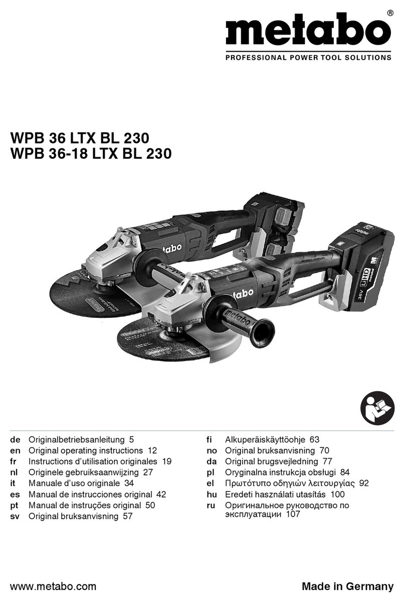 Metabo WPB 36 LTX BL 230 User manual
