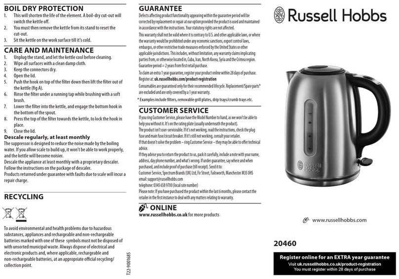 Russell Hobbs 20460 quick start guide