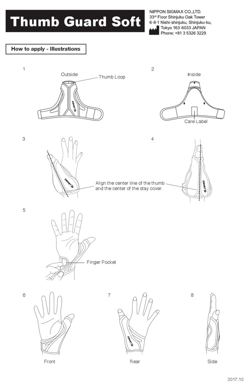 ZAMST Thumb Guard Soft User manual