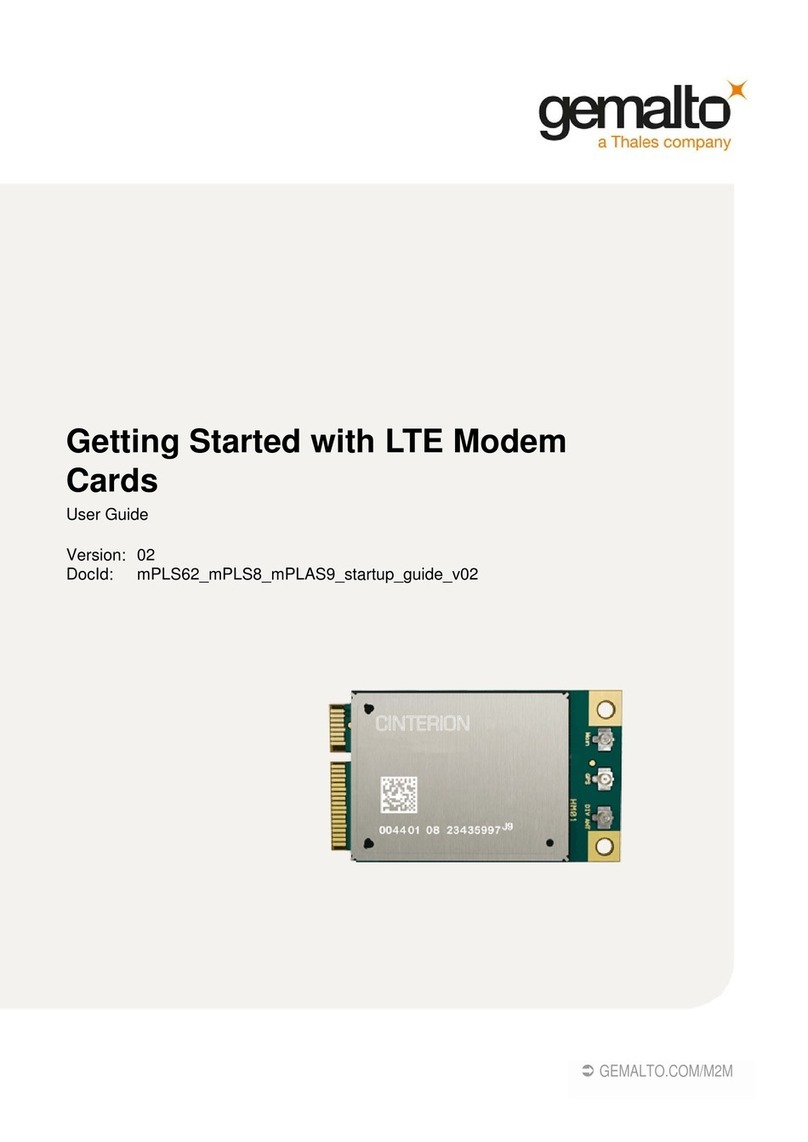 Thales gemalto Cinterion mPLAS9-W User manual
