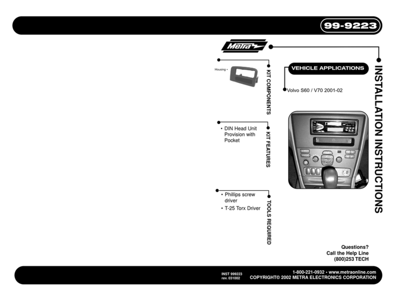 Metra Electronics 99-9223 installation instructions