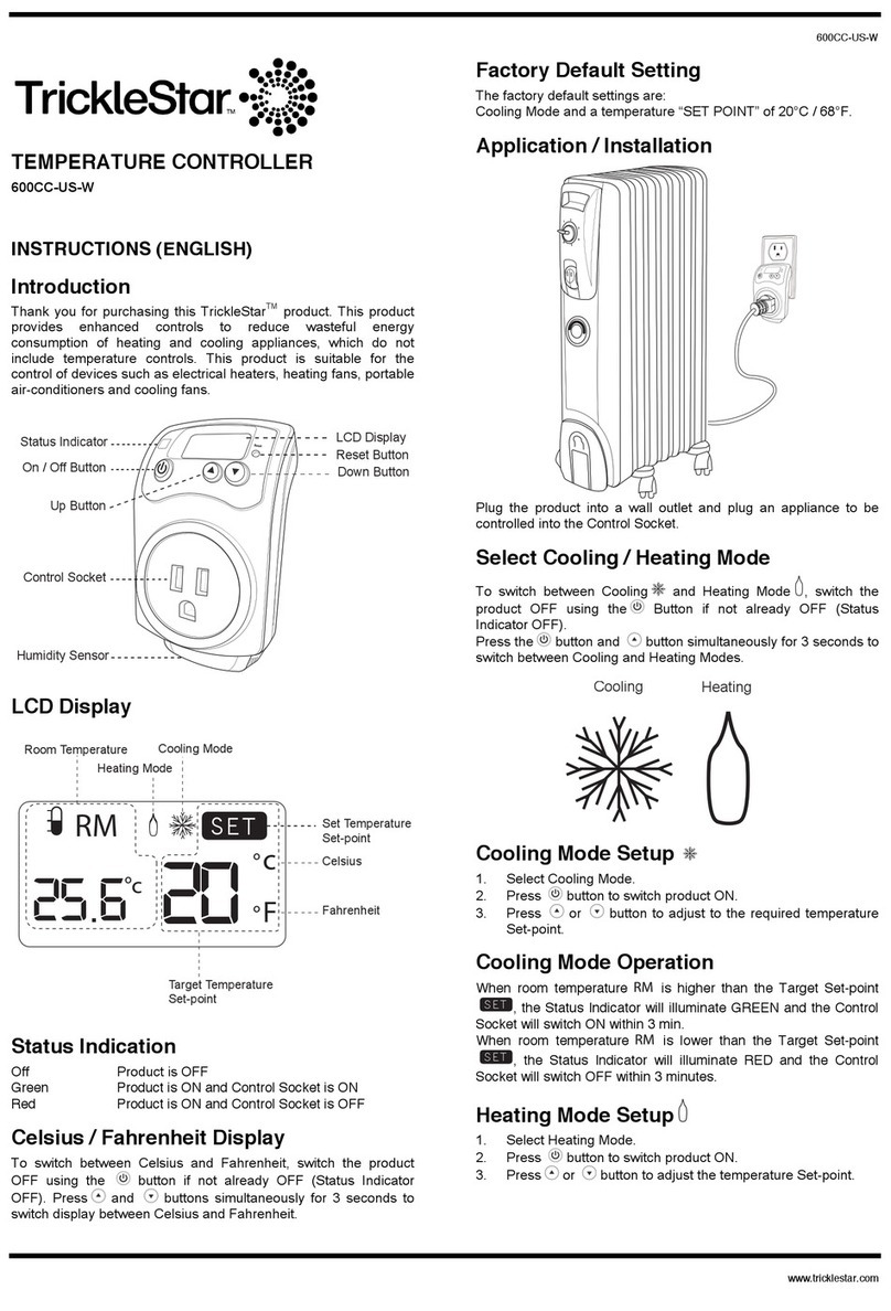 TrickleStar 600CC-US-W instructions