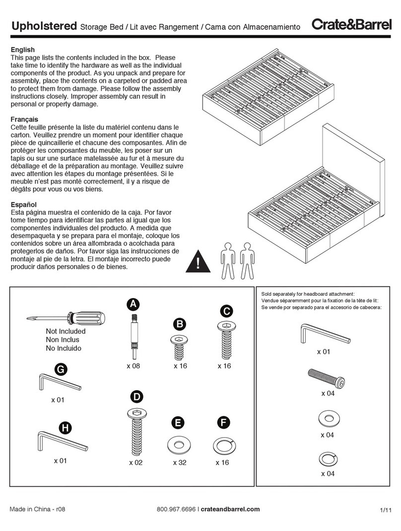 Crate&Barrel Upholstered User manual