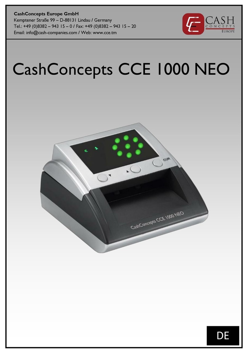 CashConcepts CCE 1000 NEO manual