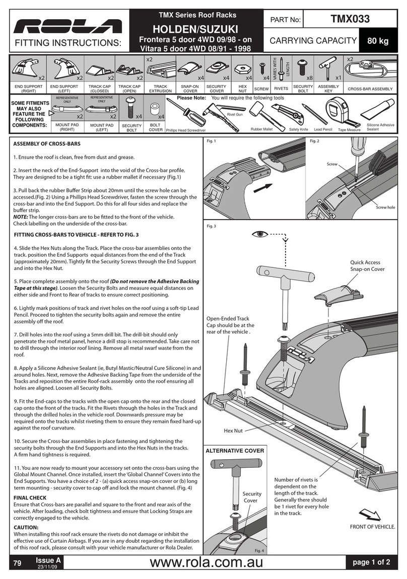 Rola TMX Series User manual