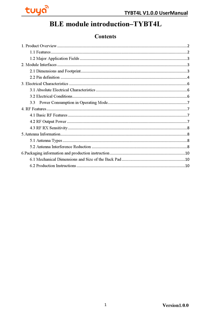 TUYA TYBT4L user manual