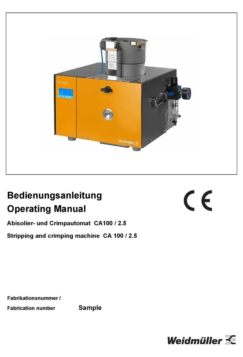 Weidmuller CA 100/2.5 operating manual