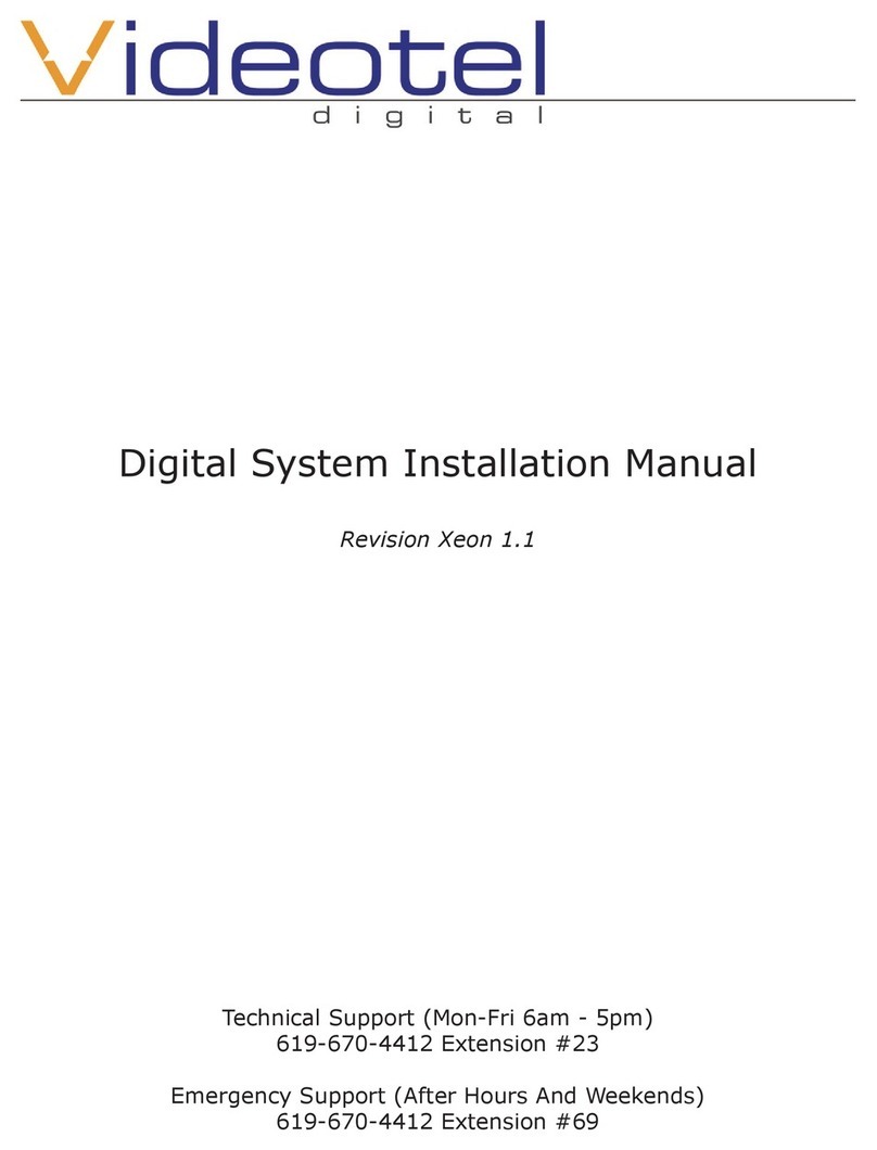 Videotel Xeon 1.1 installation manual