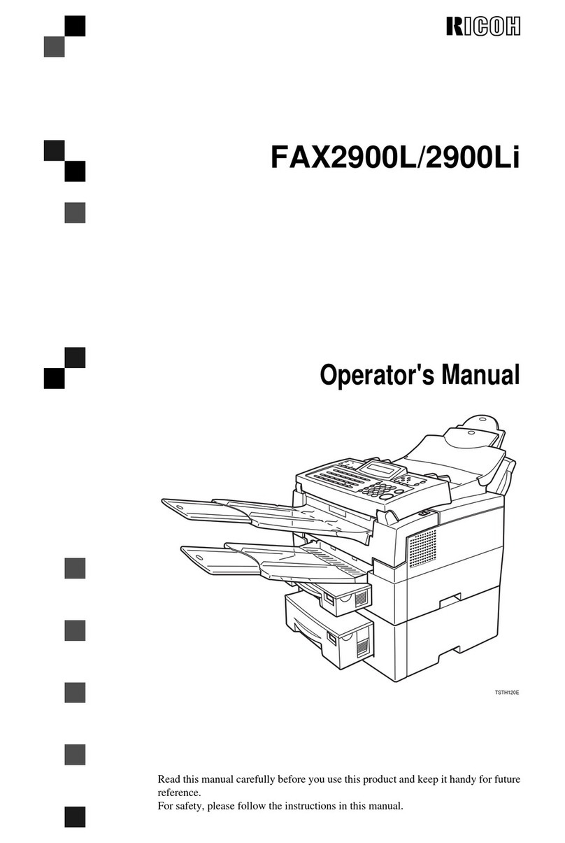 Ricoh FAX2900L Operator's manual