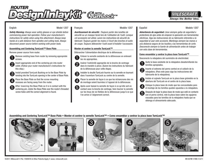 Milescraft Design/Inlay Kit 1207 User manual