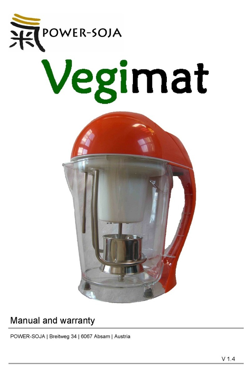 Power-Soja Vegimat Manual and warranty