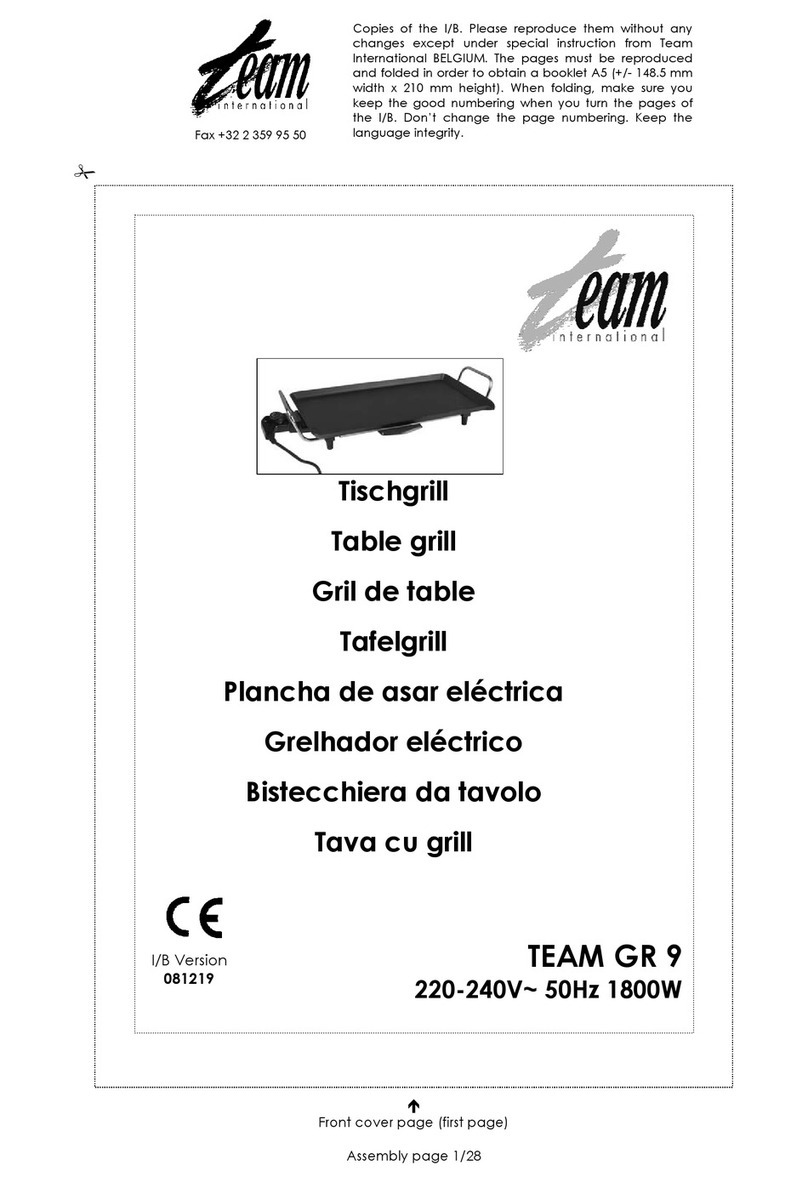 Team GR 9 operating instructions