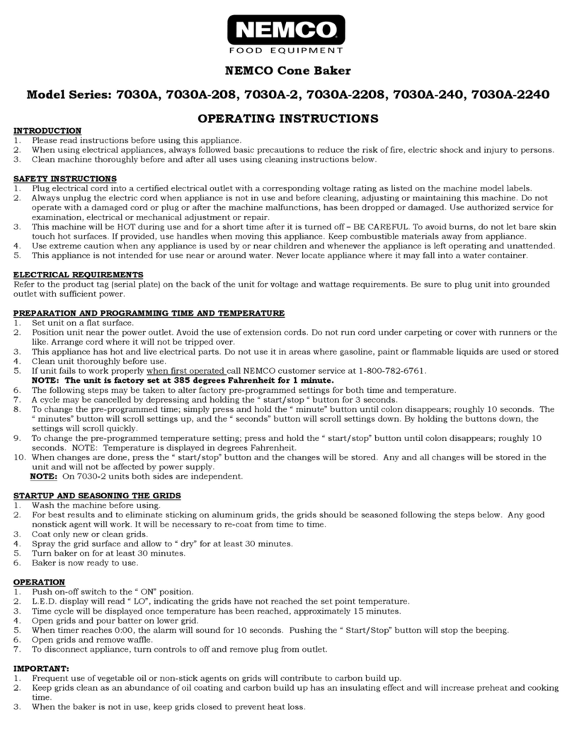 Nemco 7030A operating instructions