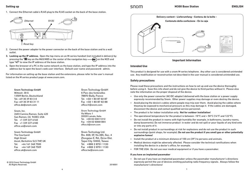 Snom M300 User manual