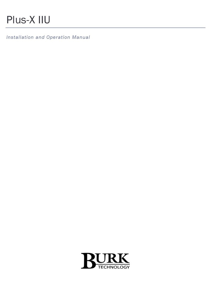 BURK Technology Plus-X IIU Installation and operation manual