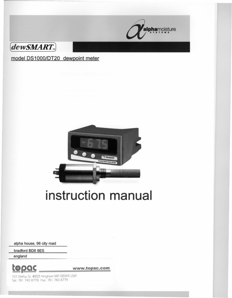 Alpha Moisture Systems dewSMART DS1000 instruction manual Alpha Moisture Systems dewSMART DS1000 instruction manual