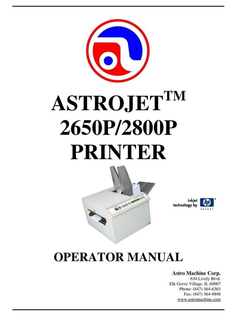 AstroJet 2650P Operator's manual