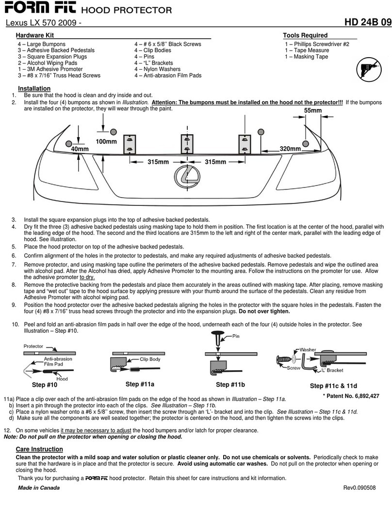 FormFit HD 24B 09 manual