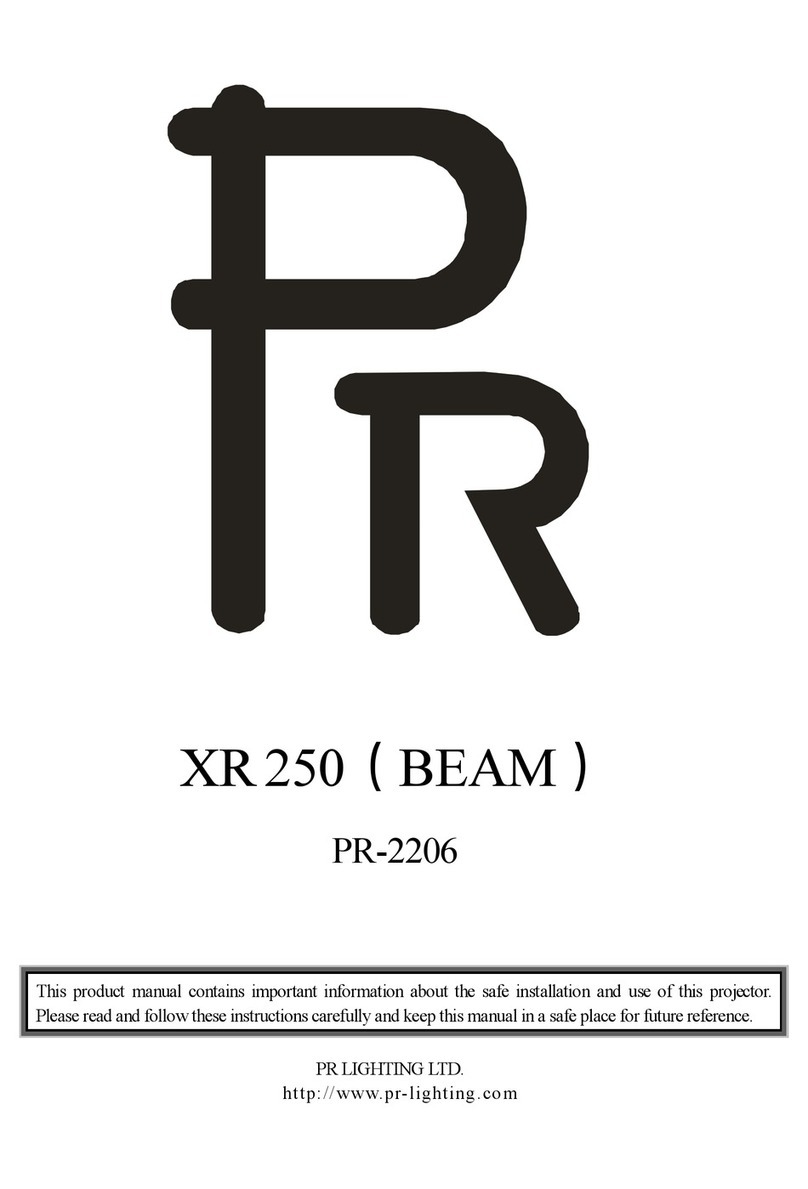 PR Lighting XR250 User manual PR Lighting XR250 User manual