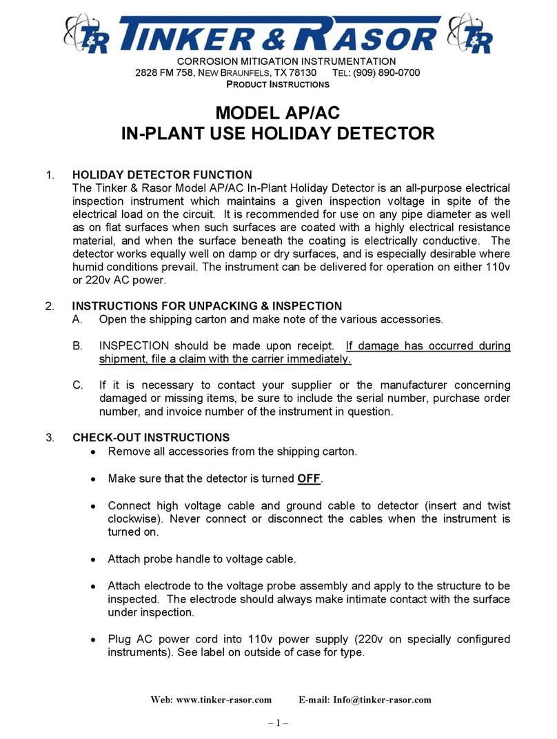 Tinker & Rasor AP/AC Product instructions