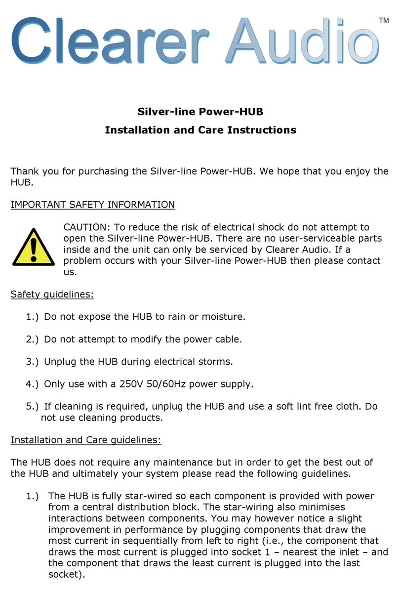 Clearer Audio Silver-line INSTALLATION AND CARE INSTRUCTIONS