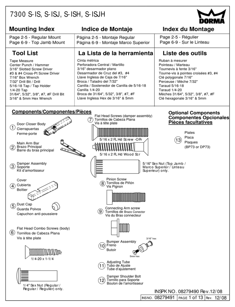 Dorma 7300 S-IS User manual