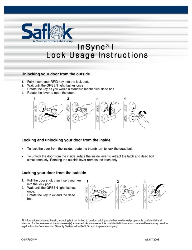 Kaba Group Saflok InSync I Usage instructions